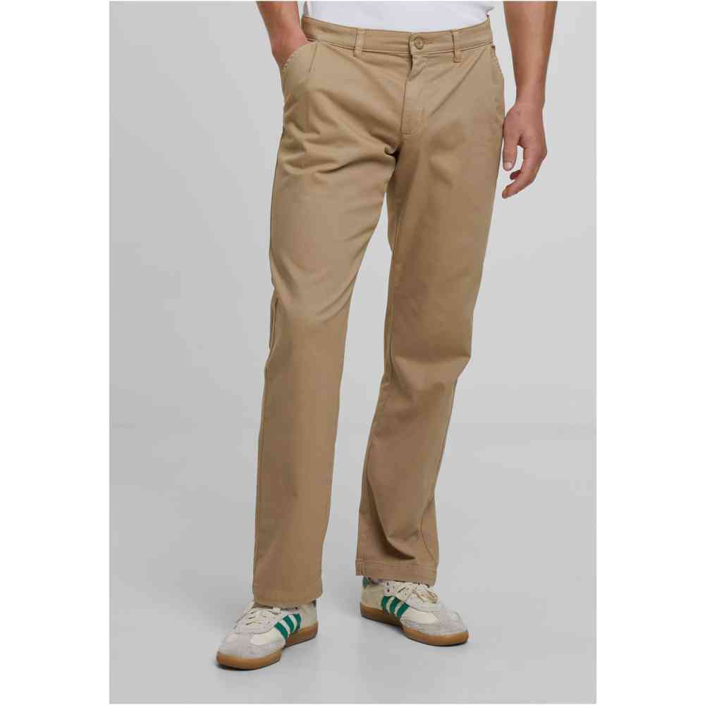 Urban Classics - Pleated Twill Broek rechte pijpen - Beige